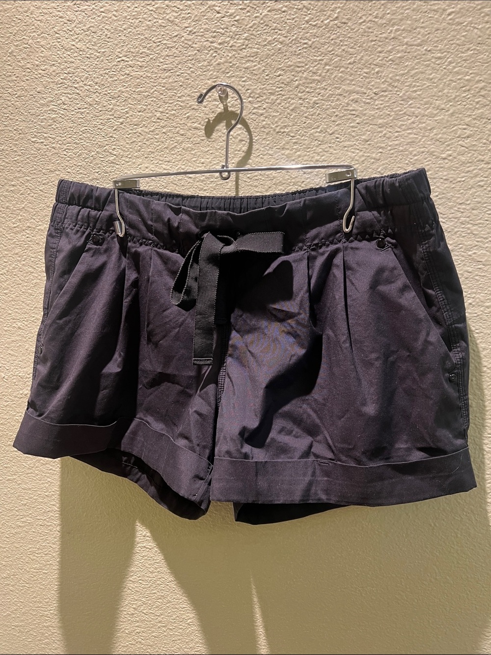 lululemon athletica Black High-Waist Drawstring Shorts